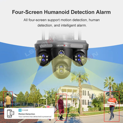 3/4 Screen WiFi PTZ Camera | 10X Zoom | AI Auto Tracking | Outdoor IP66 CCTV