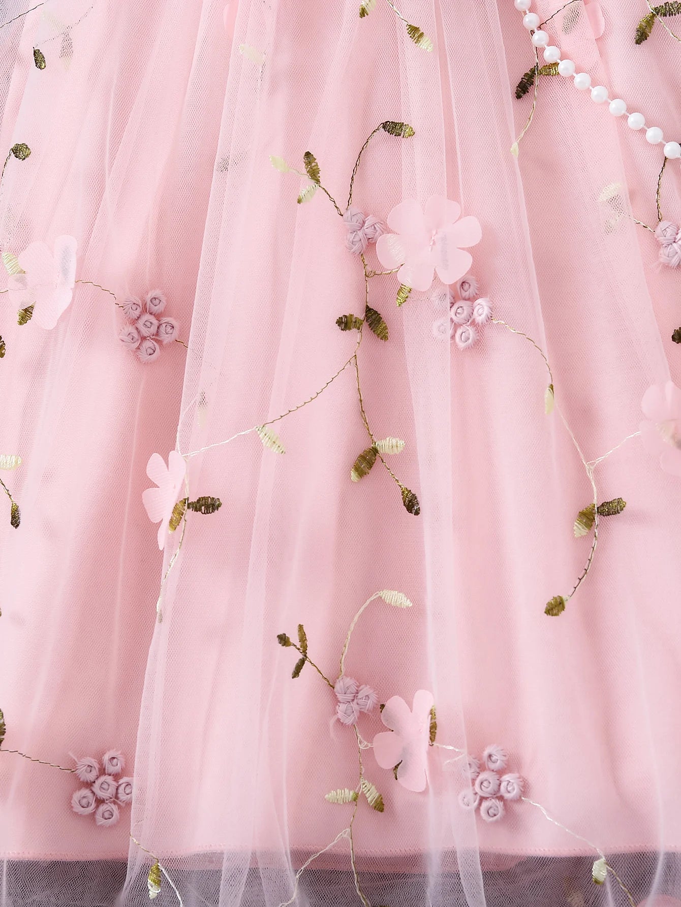 Girls' Summer Halter Dress with 3D Flowers & Bag