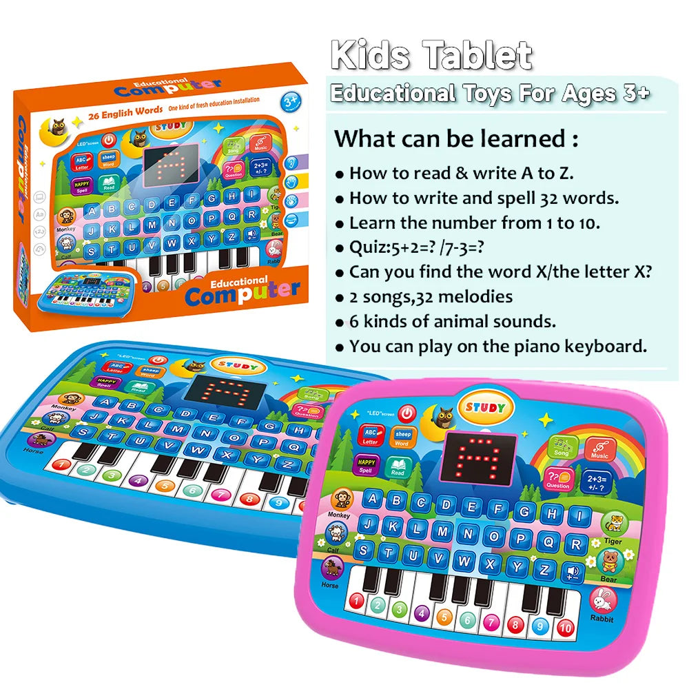 Kids’ Learning Tablet – Literacy, Math & Music Educational Toy