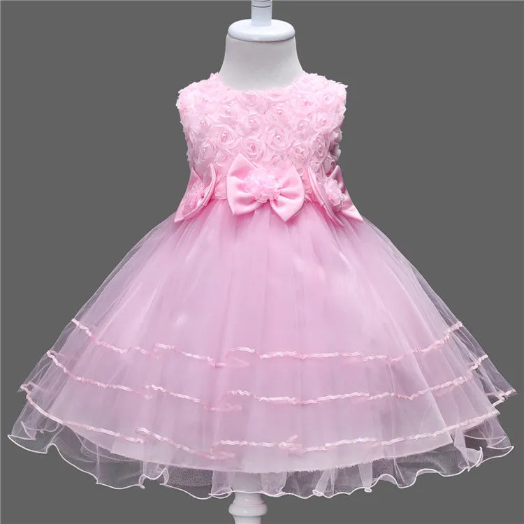 Elegant Mesh Skirt Dress for Girls – Wedding & Party