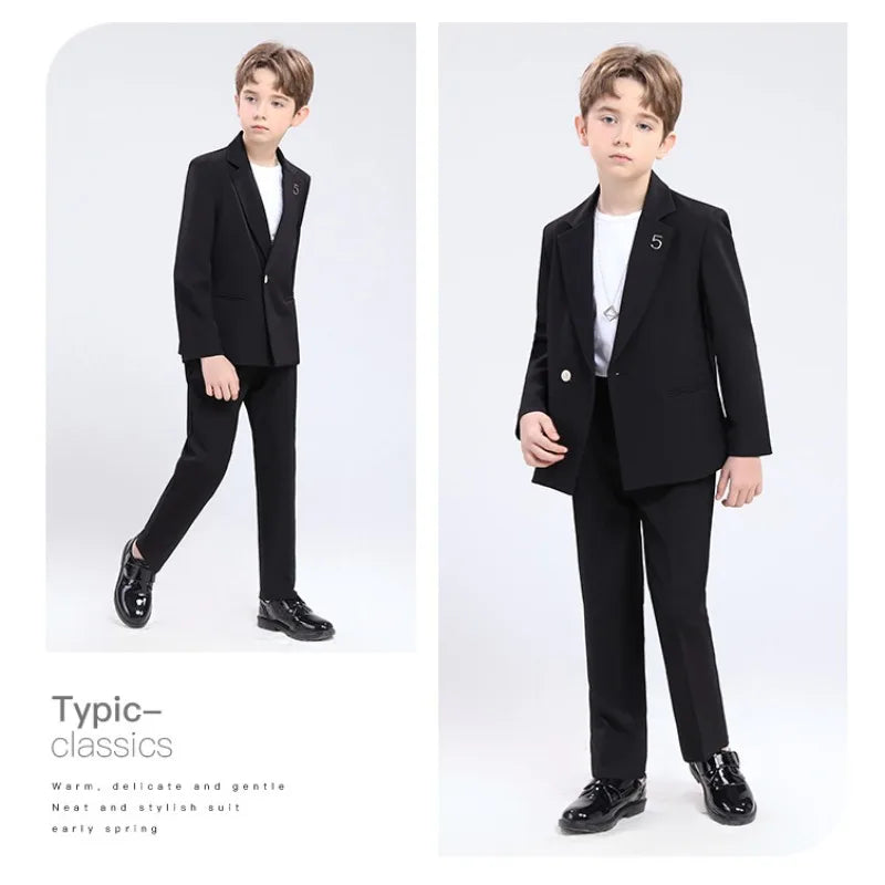 Classic Boys’ Suit – Wedding & Party Blazer Set for Kids 4–12Y
