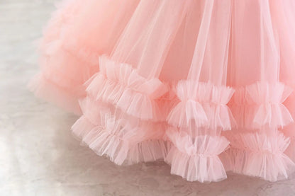 Girl Party Dress – Lace Bow Wedding Gown