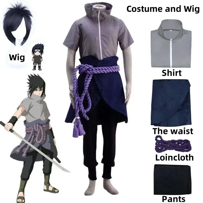 Anime Sasuke Cosplay Outfit – Uchiha Uniform for Halloween & Parties