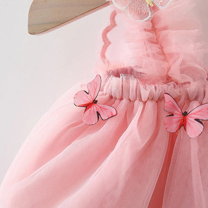 Cute Infant Princess Dress with Butterfly Wings