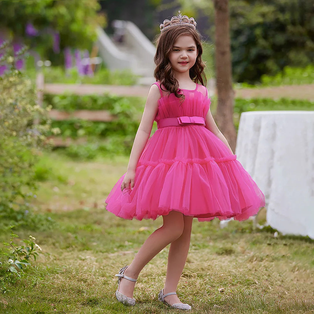Elegant Girls Party Dress – Trailing Evening Gown