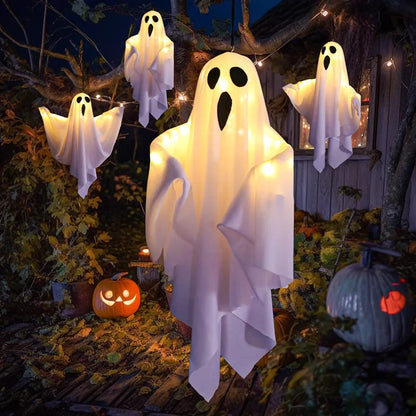 2024 LED Glow Ghost: Spooky Hanging Decor for Halloween Fun