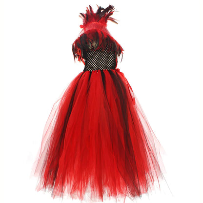 Halloween Gothic Mesh Dress – Kids Vampire Cosplay