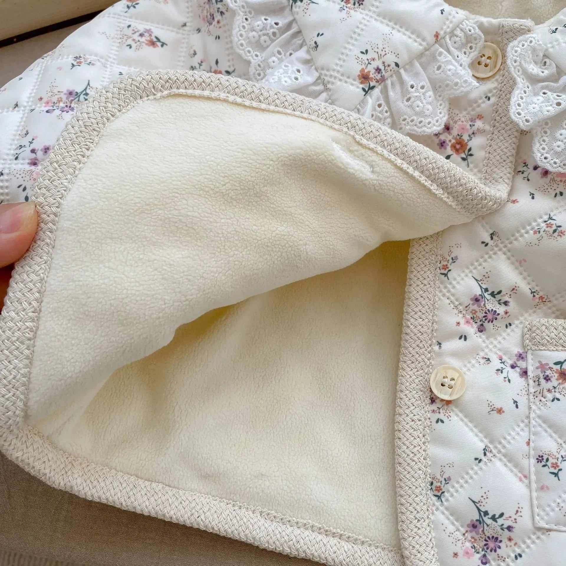 Baby & Toddler Girls’ Winter Coat – Soft Floral