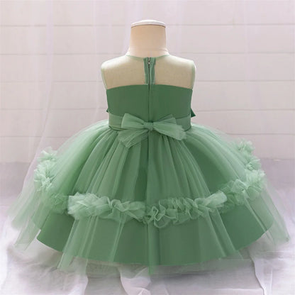 1st Birthday Fluffy Princess Dress for Girls