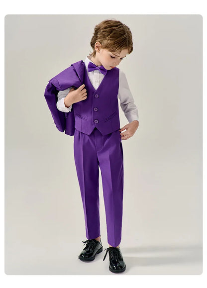 Stylish Boys’ 4-Piece Outfit – Wedding & Photography Tuxedo