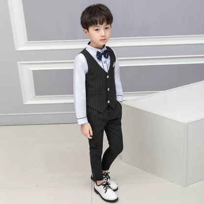 Elegant Boys’ Performance Outfit – Shirt, Vest & Pants Set