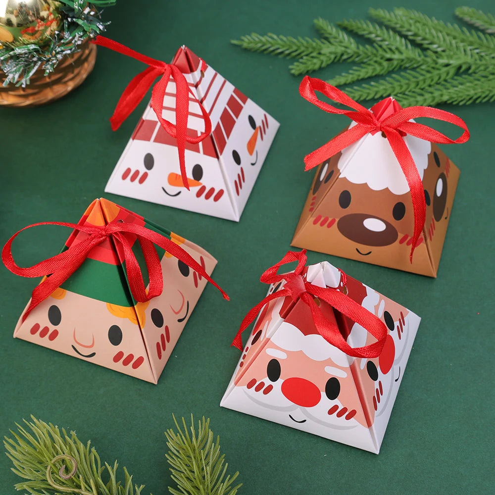 Merry Christmas Candy & Cookie Gift Boxes – Ribbon, Tree Hanging & DIY Party Décor