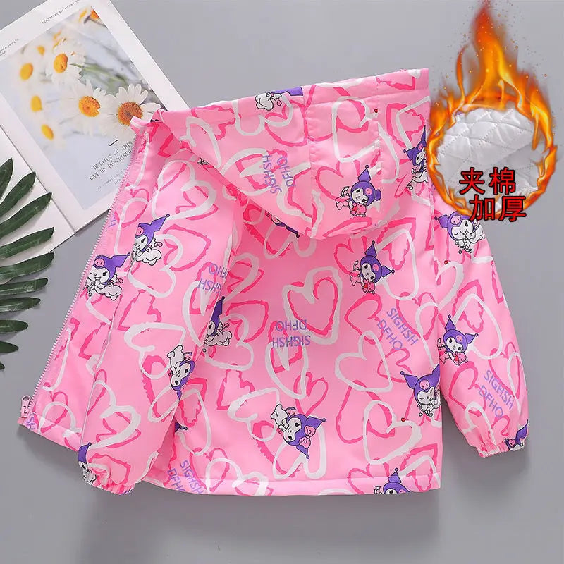 Teen Girls’ Jacket – Hooded Cotton Clip Coat