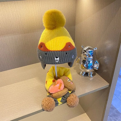 Children’s Cute Winter Hat with Matching Scarf