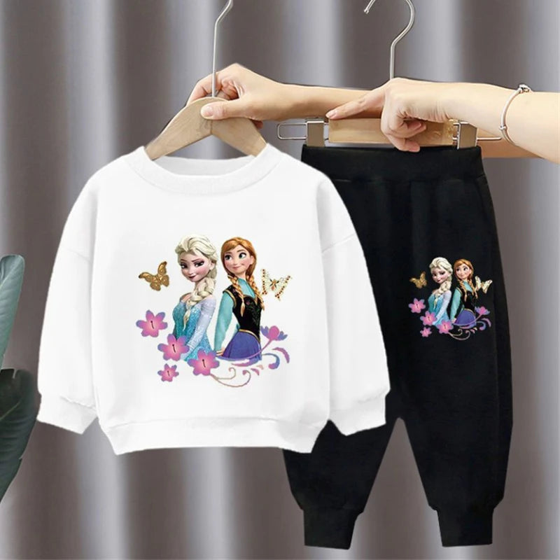 Elsa Princess 2-Piece Tracksuit: Cozy & Magical for Girls