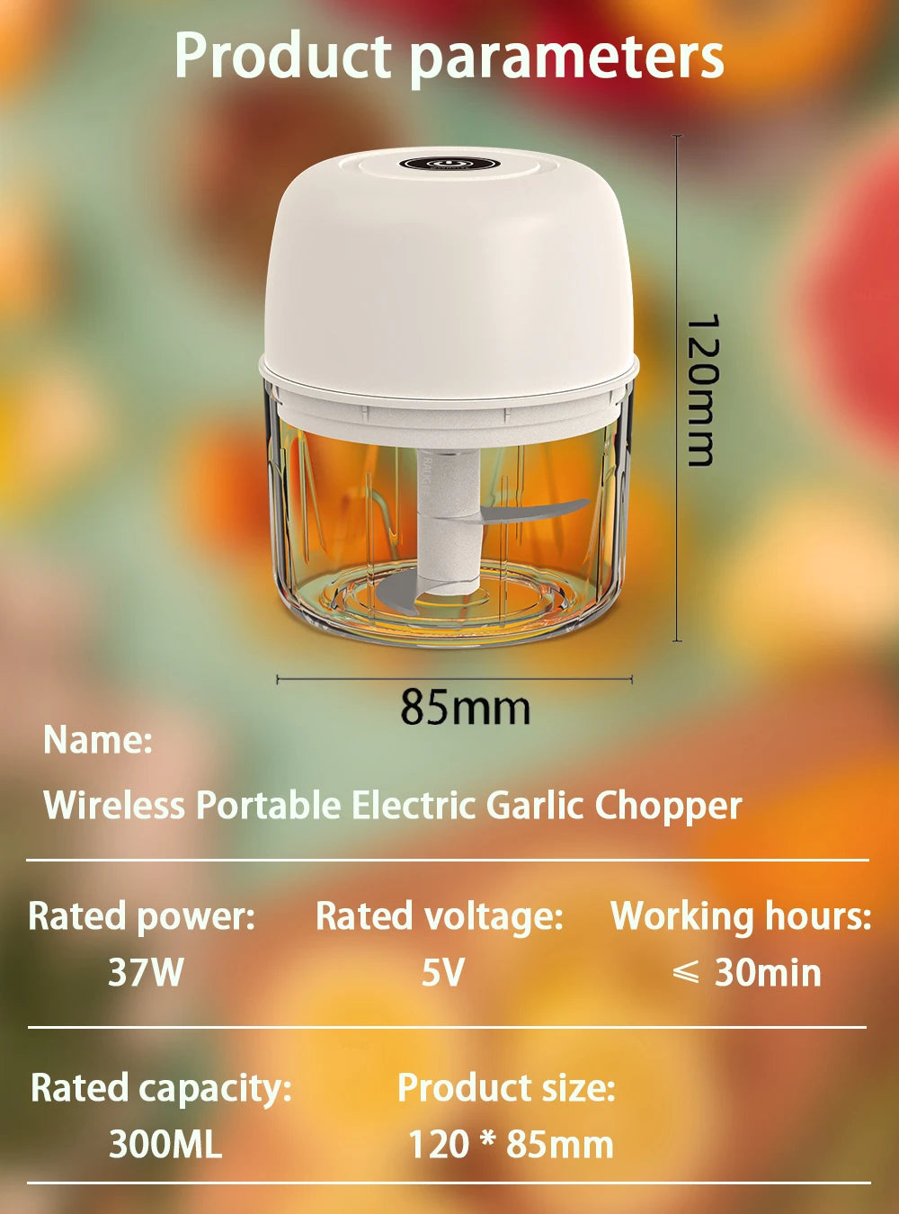 Mini Wireless Electric Food Chopper: Fast, Portable, Multifunctional