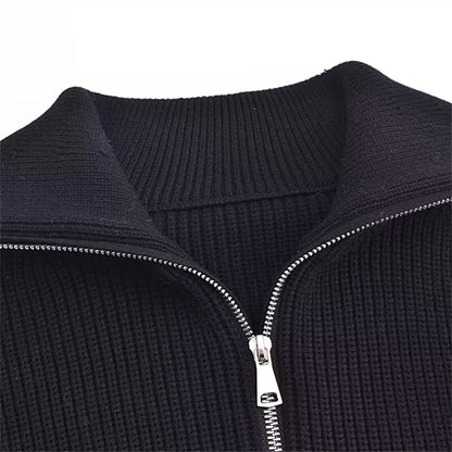 Warm Half-Zip Sweater Jacket for Fall/Winter