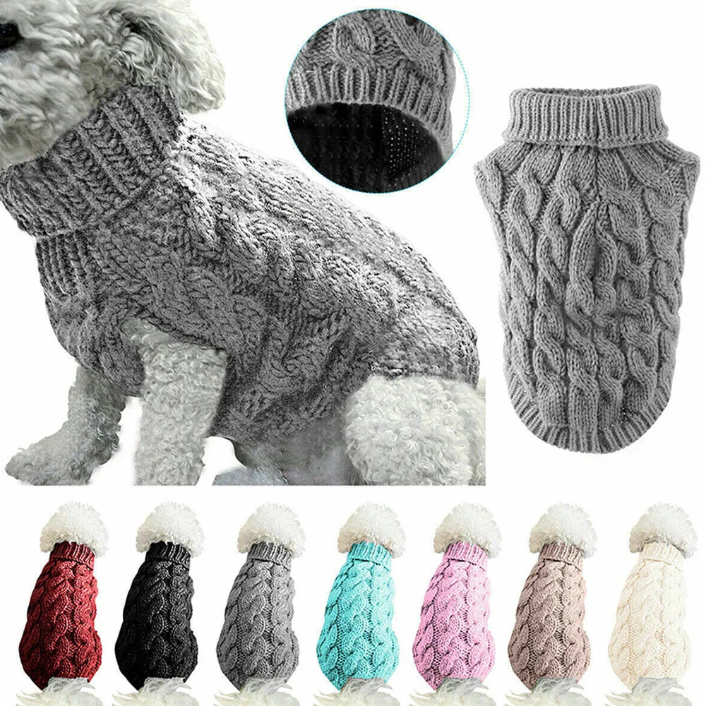 Cozy Pet Sweater – Warm Knitted Clothes for Dogs & Small Pets