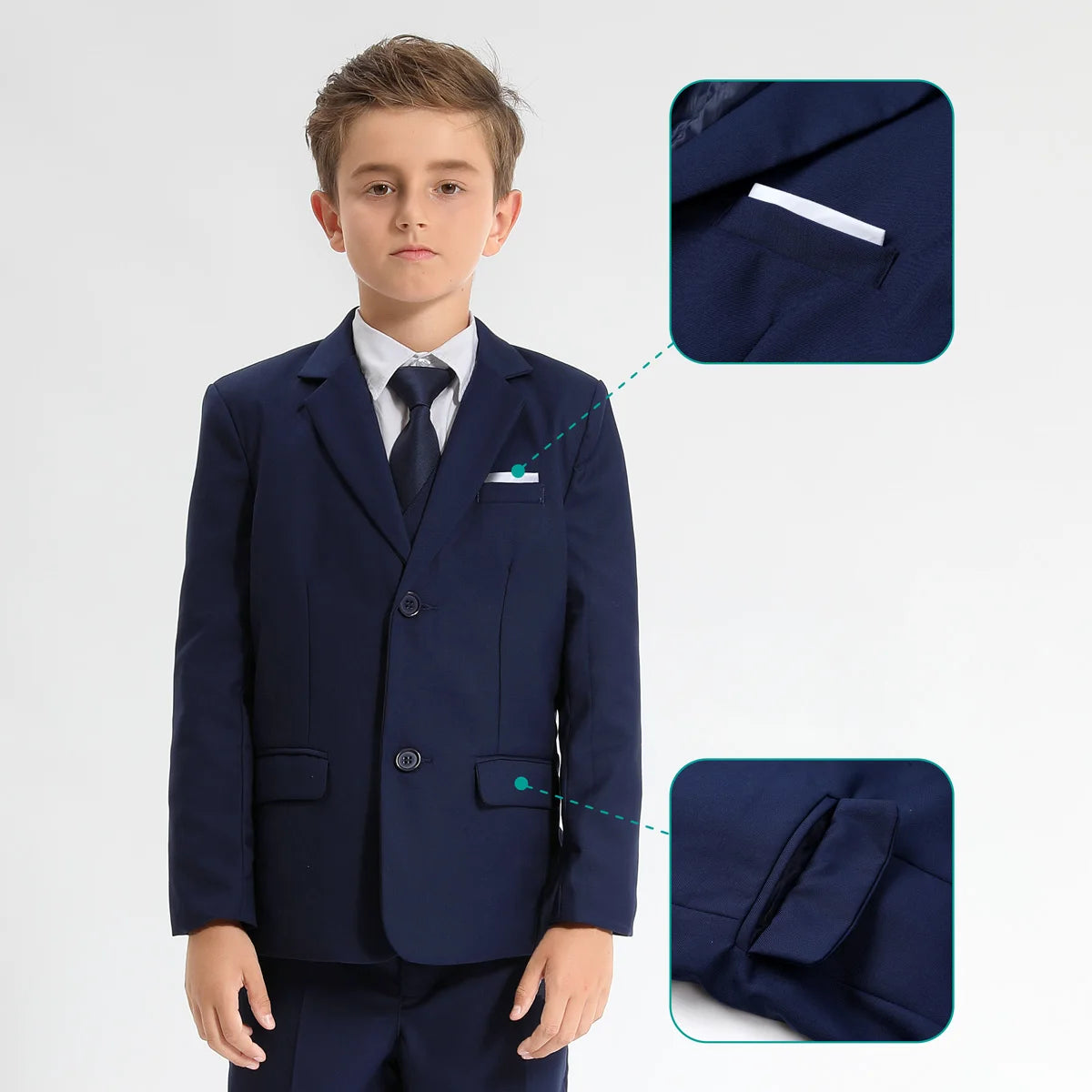 Kids' Formal 3-Piece Suit: Perfect for Weddings & Special Occasions