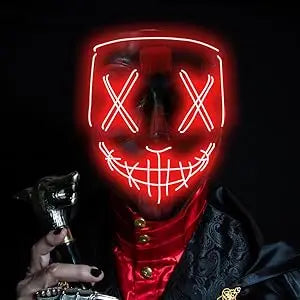 Halloween LED Mask – Poptrend Light-Up Scary Costume Accessory