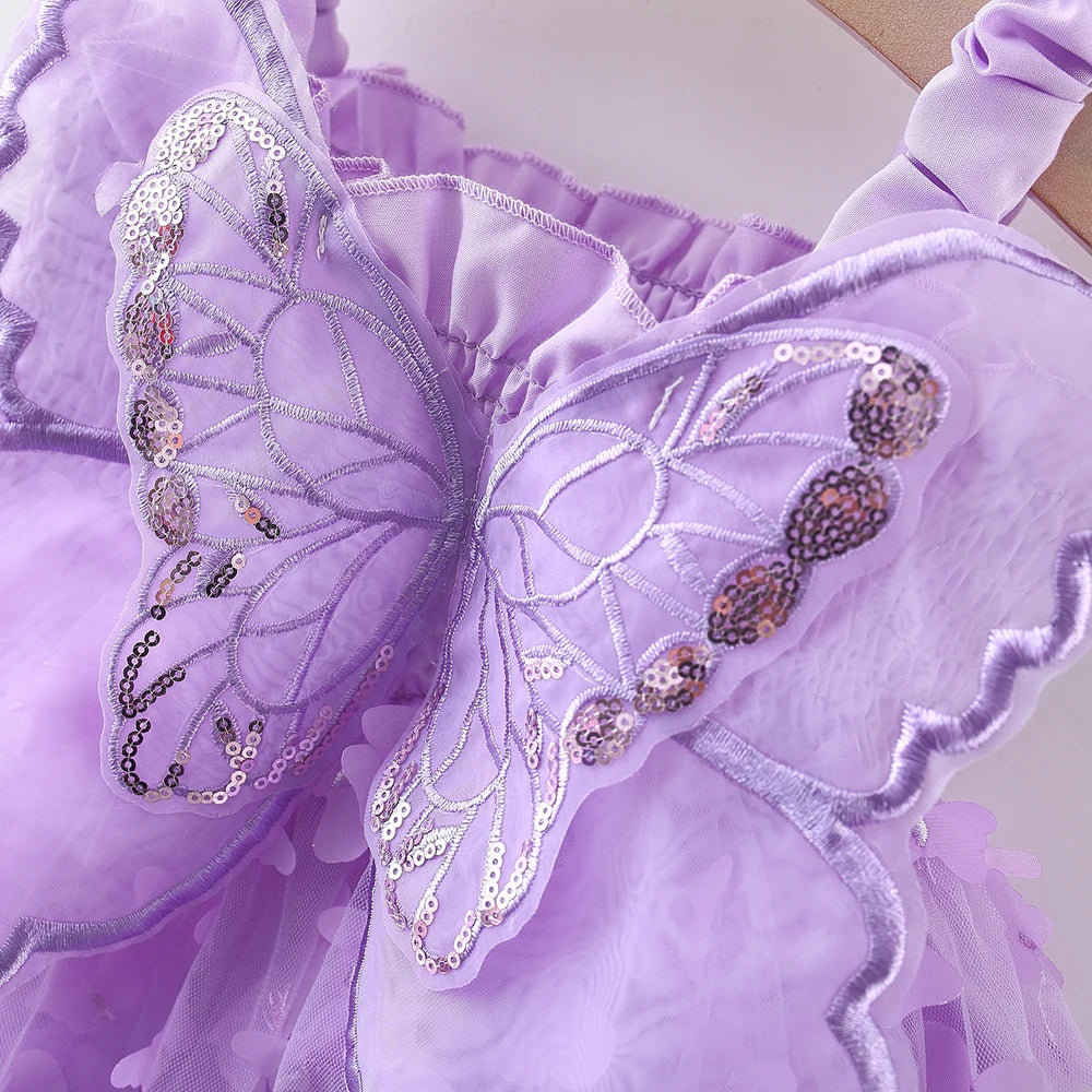 Toddler Girl Embroidered Mesh Party Outfit