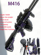 Ultra Shoppings M416 Gel Blaster Gun, full auto toy weapon with 16m shooting range, ideal for outdoor battlefield fun for men and teens.