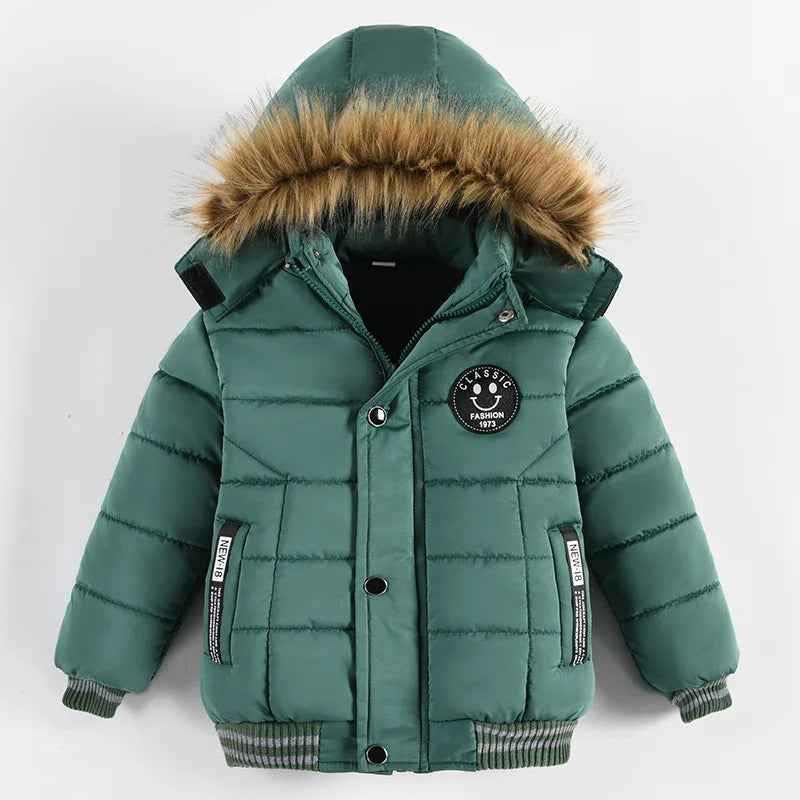 Baby Boys' Winter Coat – Warm Hooded Outerwear (2–6Y)