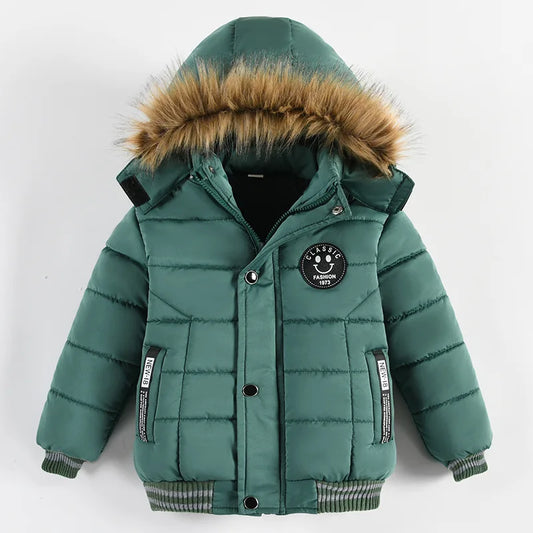Baby Boys' Winter Coat – Warm Hooded Outerwear (2–6Y)