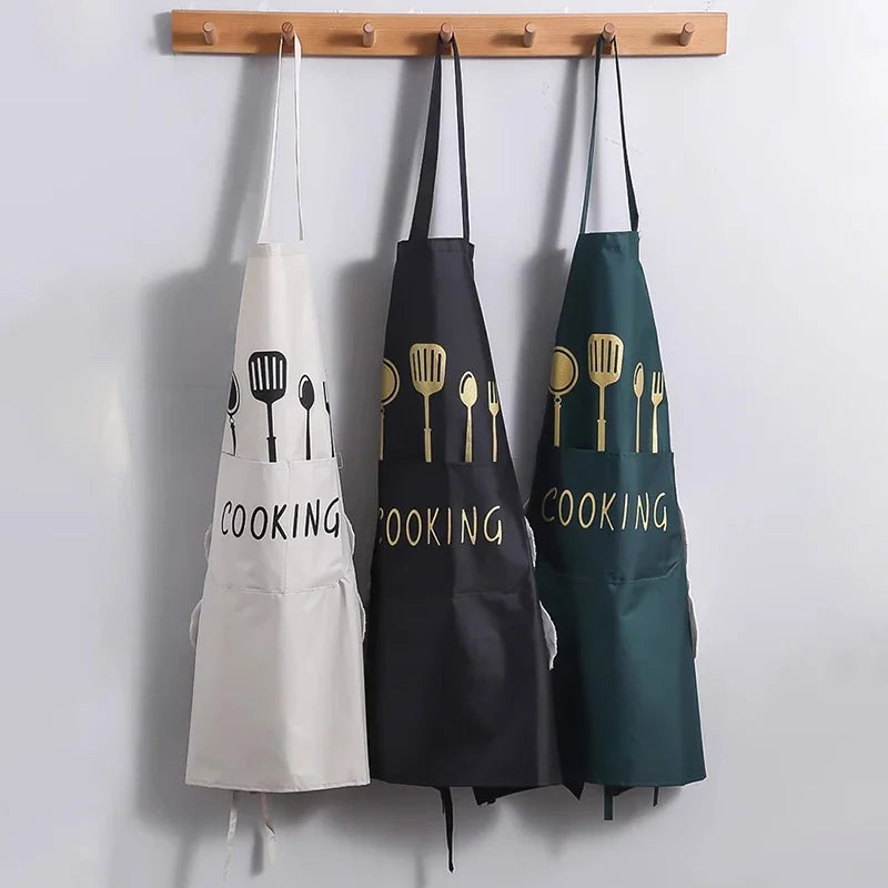 2024 Waterproof & Oil-Proof Kitchen Apron – Unisex Cooking & Baking Essential