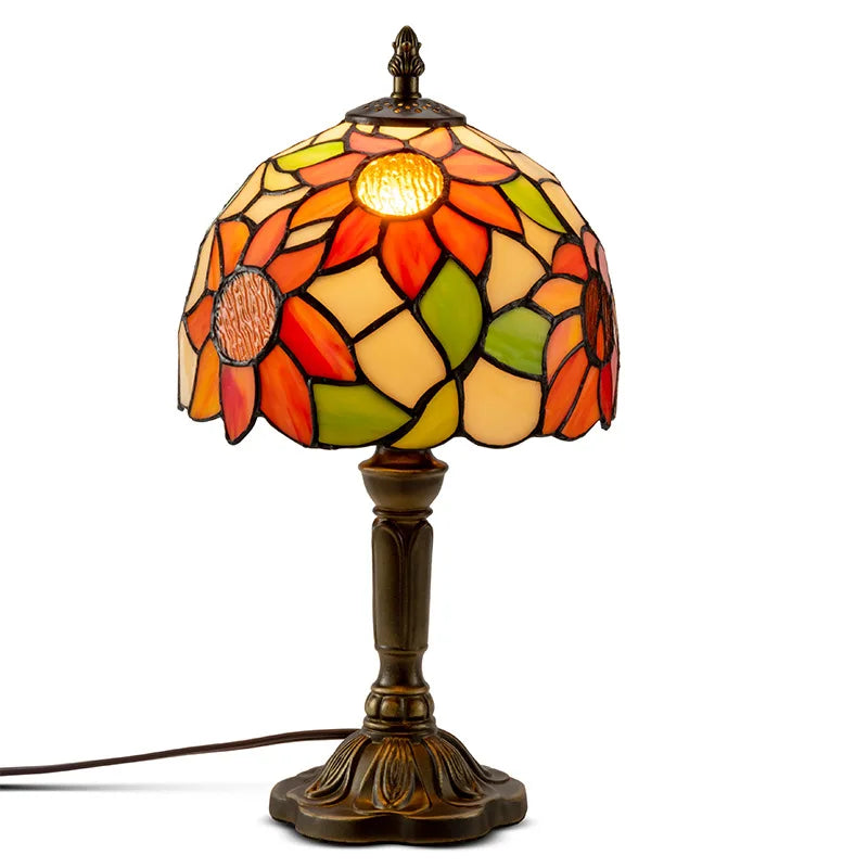 Table Lamp: E27 Stained Glass, Baroque Mediterranean Style for Bedroom & Nightstand