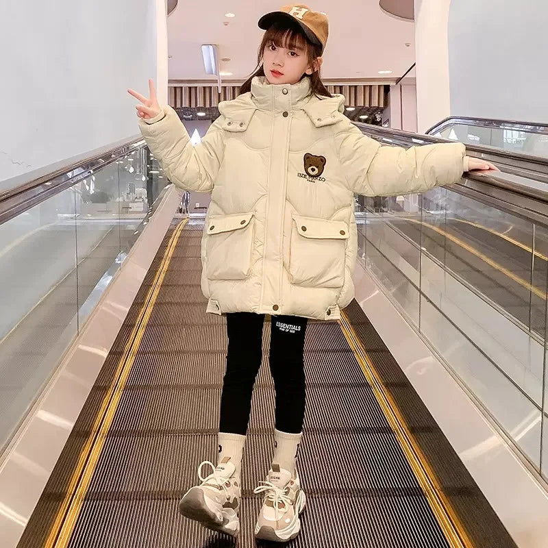 Girls’ Zipper Parka – Warm & Stylish Outerwear