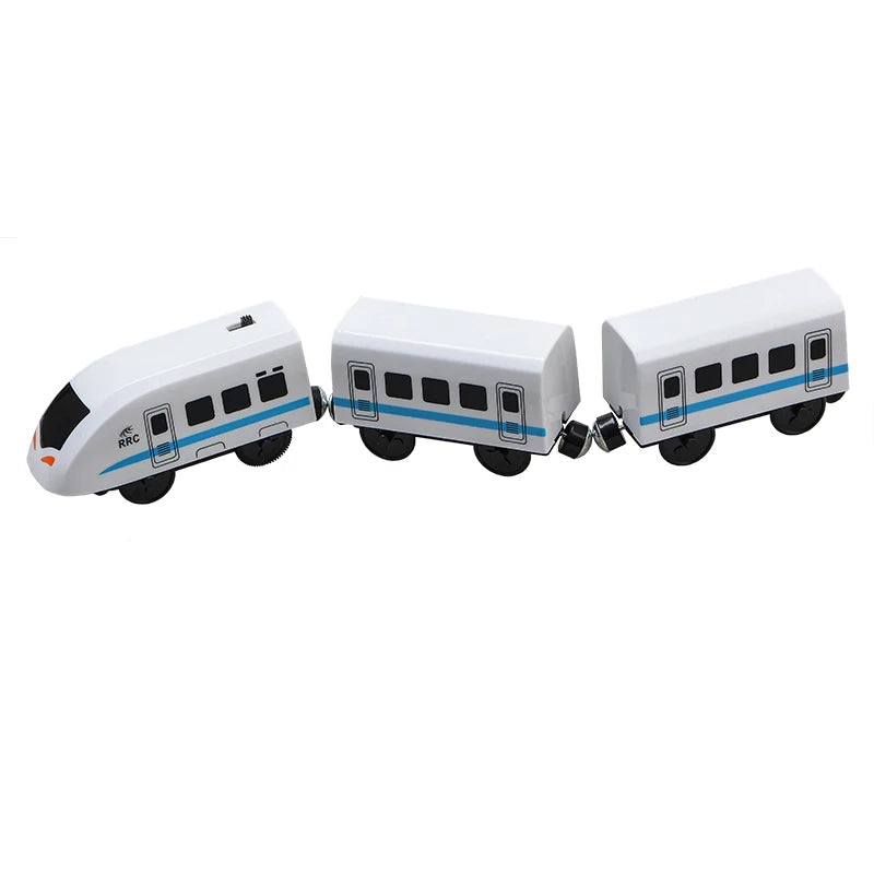 Electric Train Toy Set - Fits Standard Wooden Tracks & Railway Systems