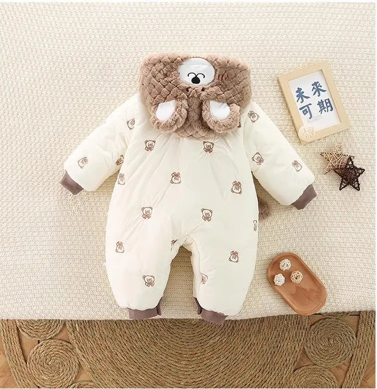 Baby Cotton-Padded Romper – Soft & Warm