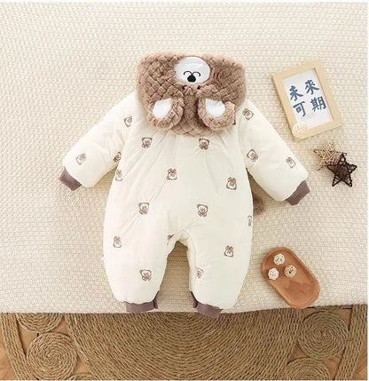 Baby Cotton-Padded Romper – Soft & Warm