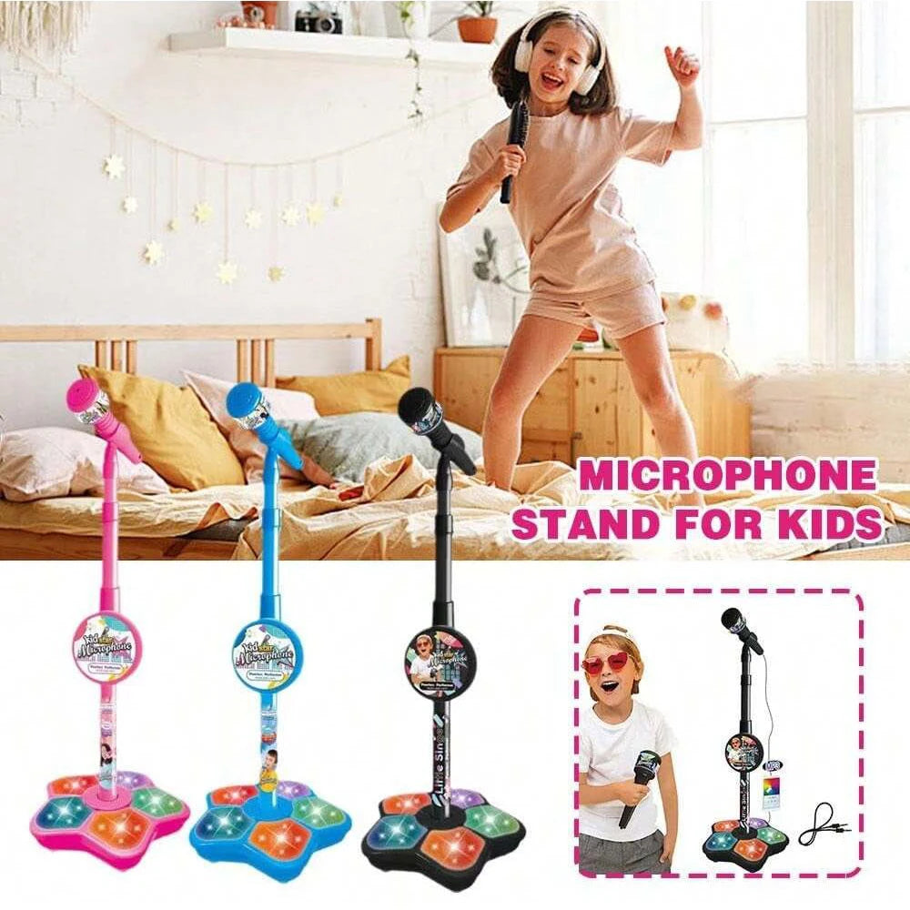 Kids’ Karaoke Machine Stand – Electronic Microphone Toy for Parties