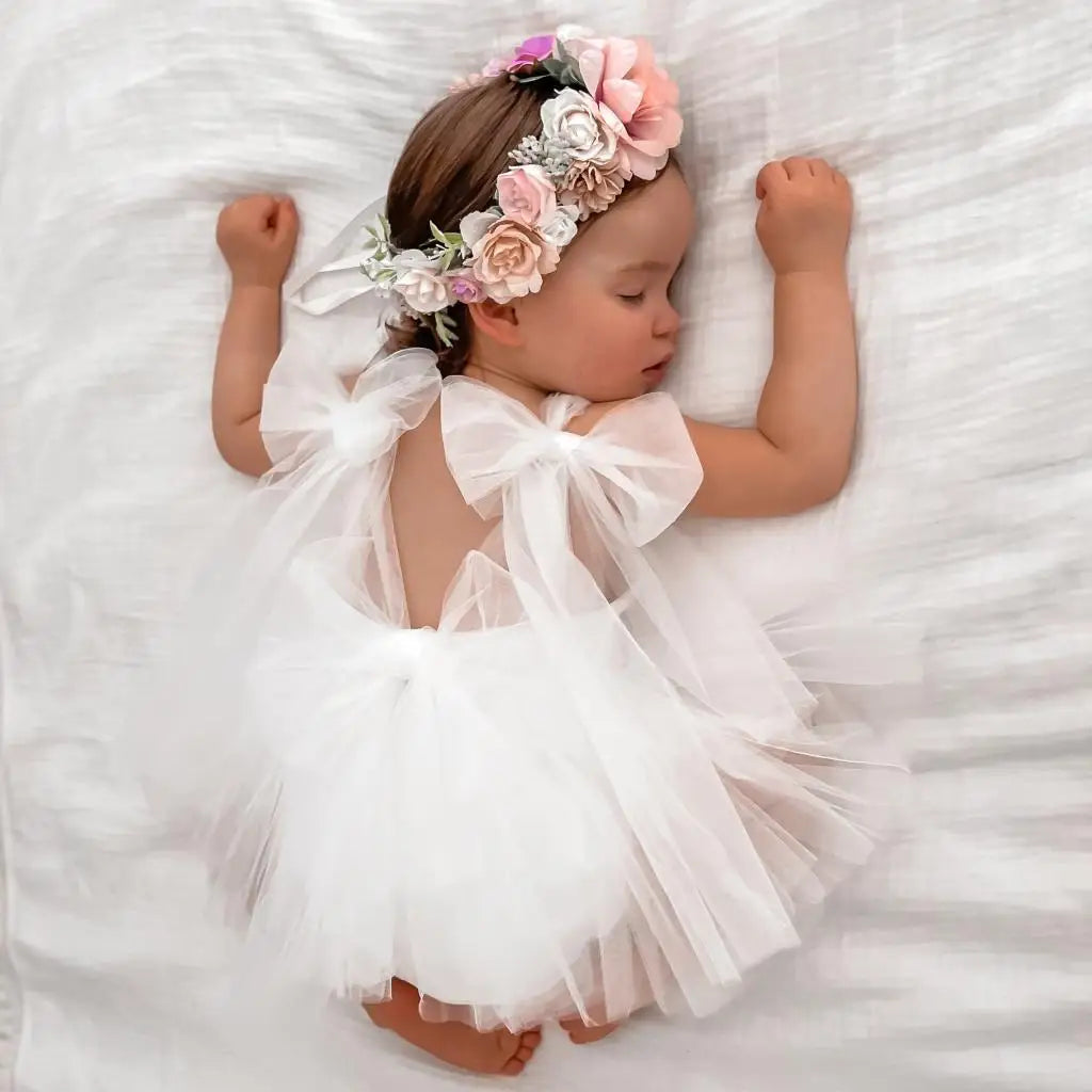 Baby Girl Summer Party Romper Set