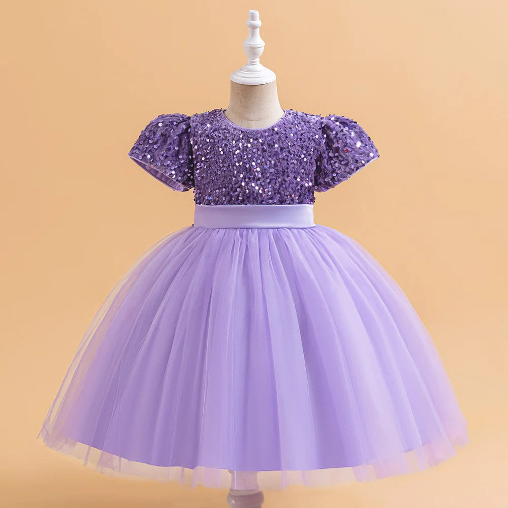 Princess Girls’ Sequined Bow Dress – Birthday