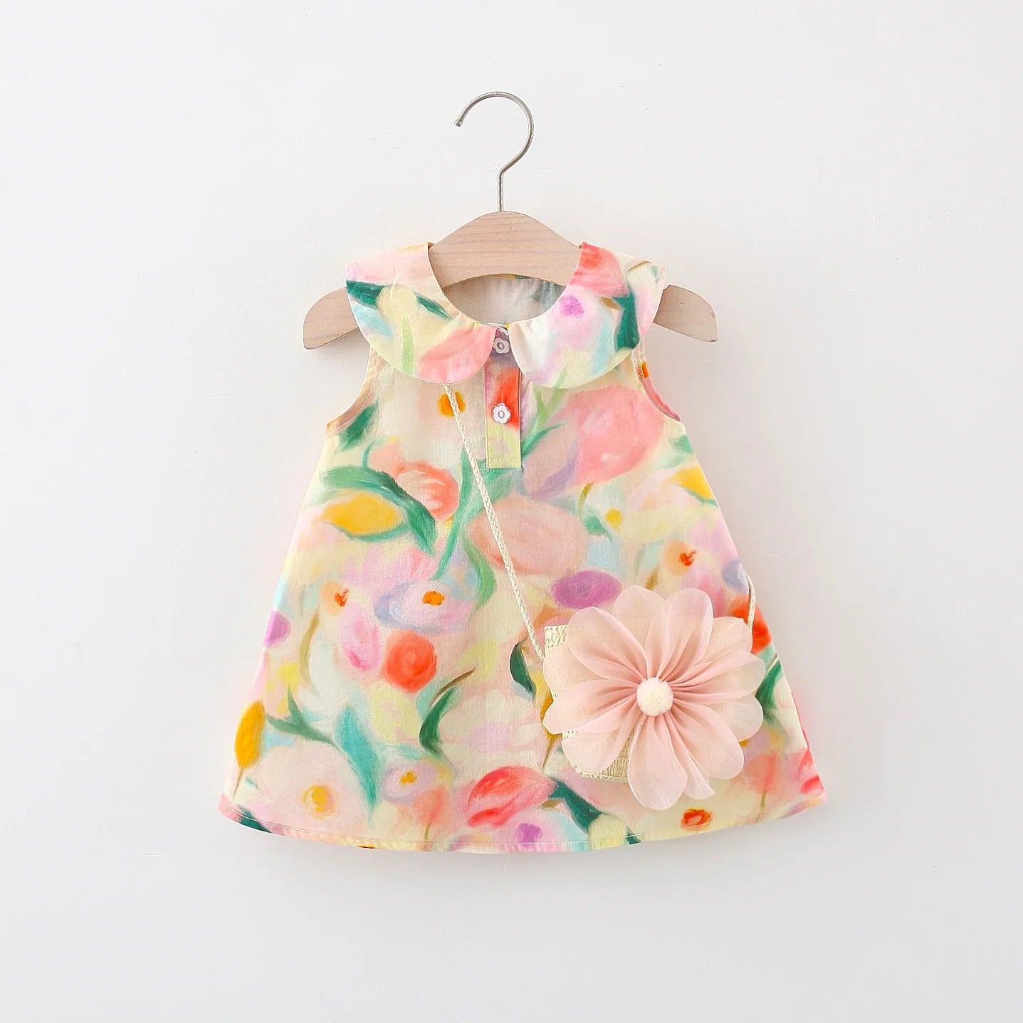 Toddler Baby Girl Princess Outfit with Doll Collar