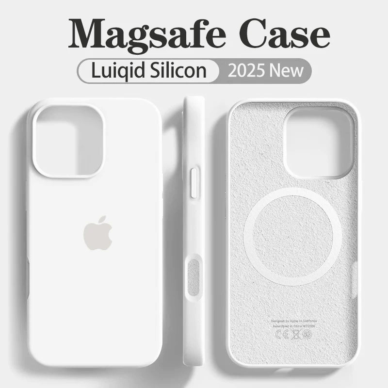 Original MagSafe Magnetic Liquid Silicone Soft Case for Apple - Premium Protection & Seamless Charging