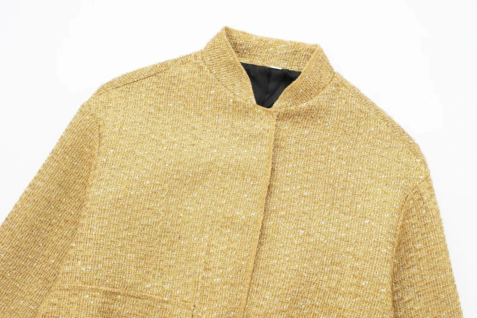 Golden Glam: Y2K Sequin Jacket for Autumn & Winter
