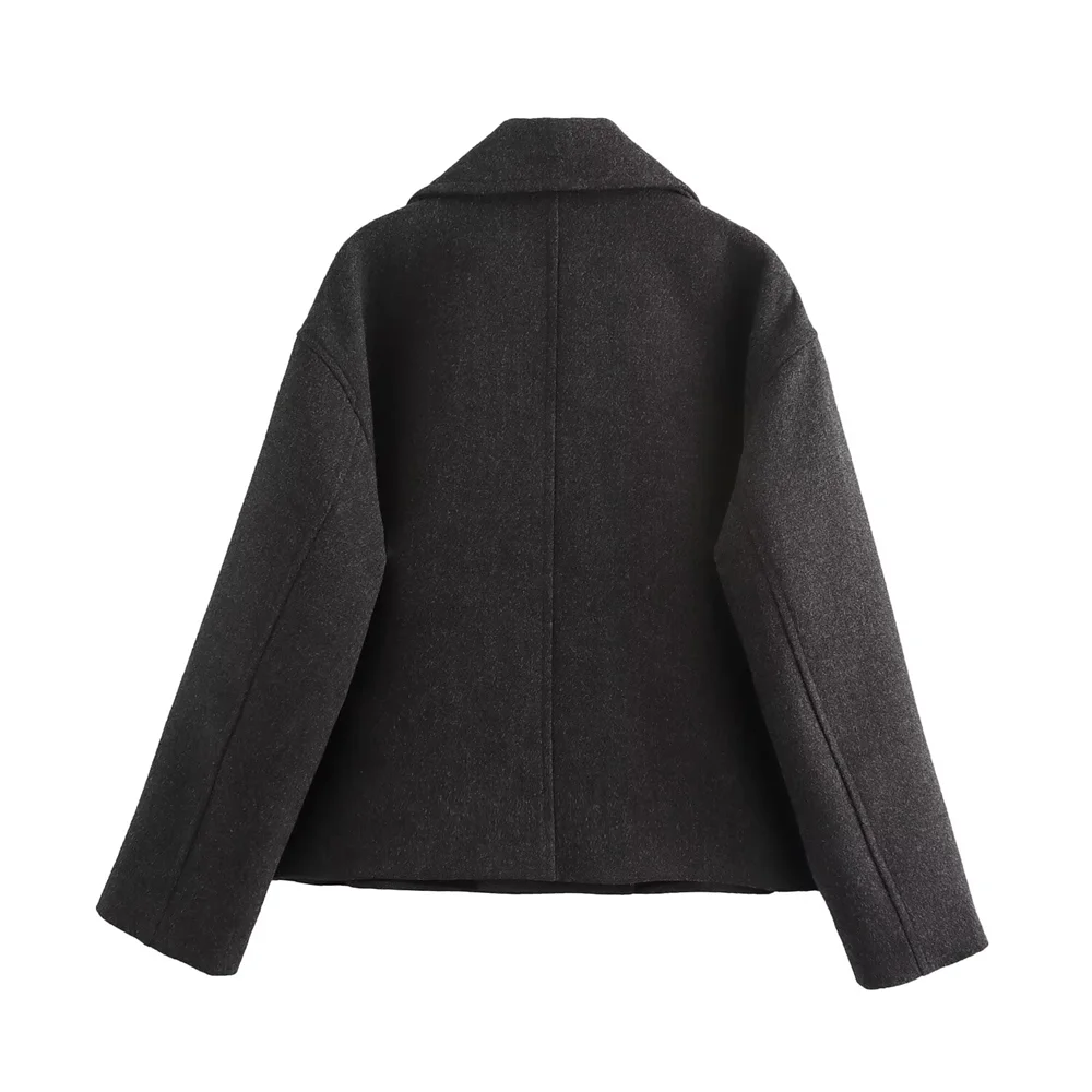 Casual Fall Coat for Women – Double Breasted