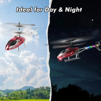 RC Helicopter for Kids – 2.4G Remote Control with LED Lights & One-Key Take-Off