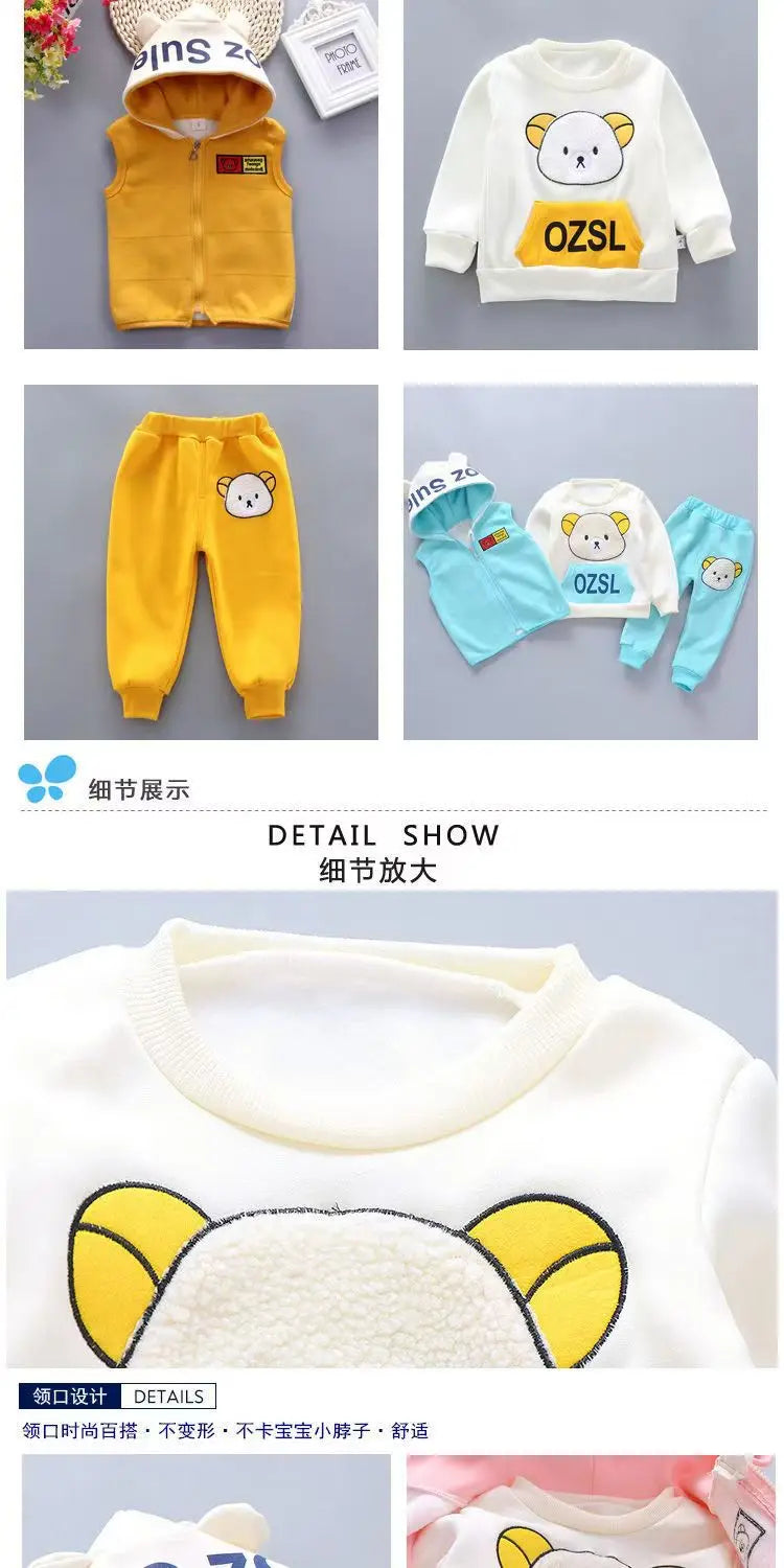 Kids 3PCS Casual Clothing Set – Autumn/Winter