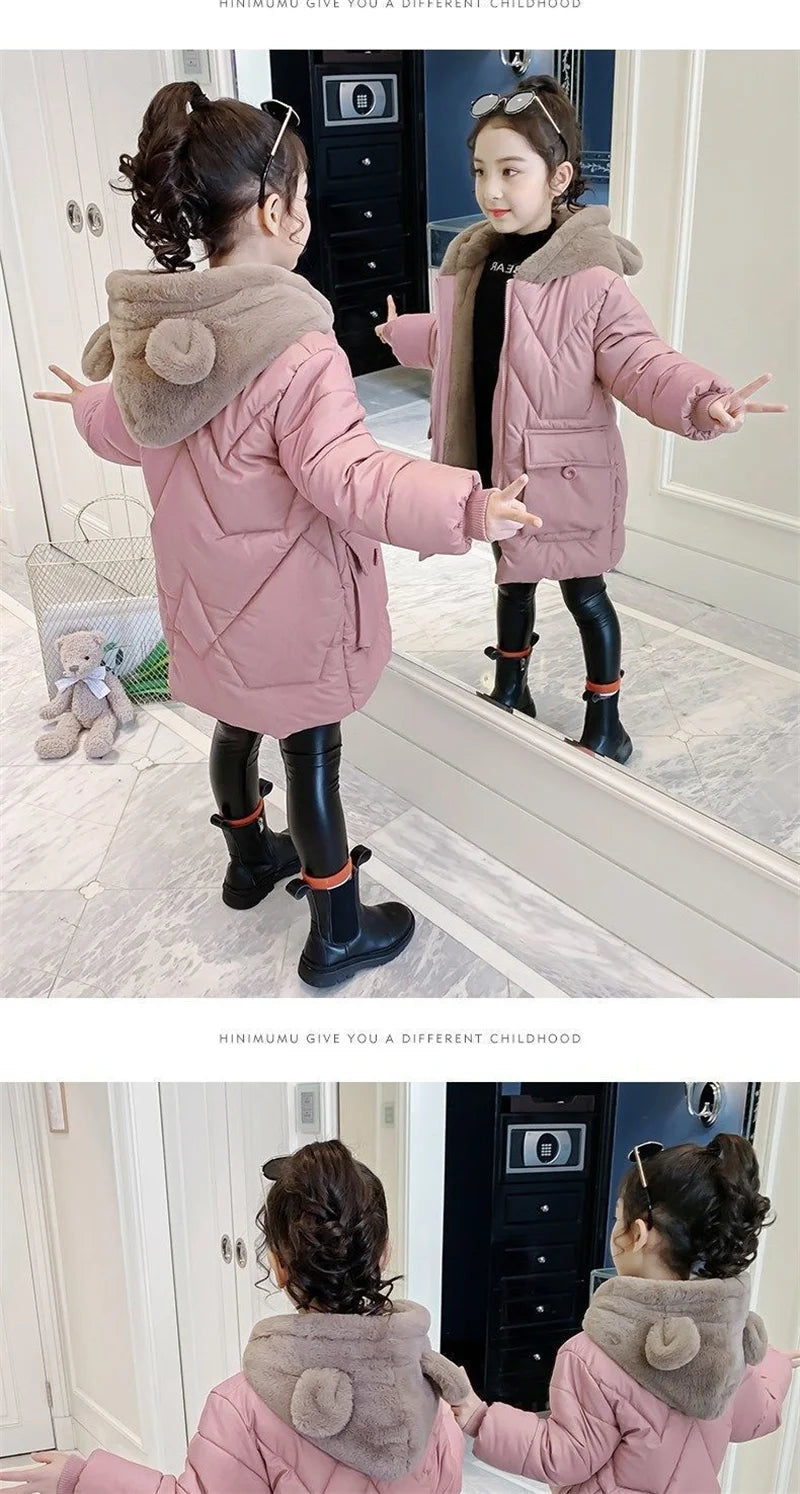 Winter Velvet Thicken Coat for Girls – Fashion & Comfort 2025