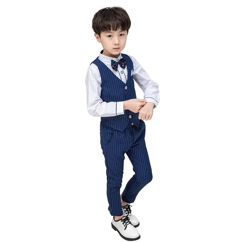 Elegant Boys’ Performance Outfit – Shirt, Vest & Pants Set