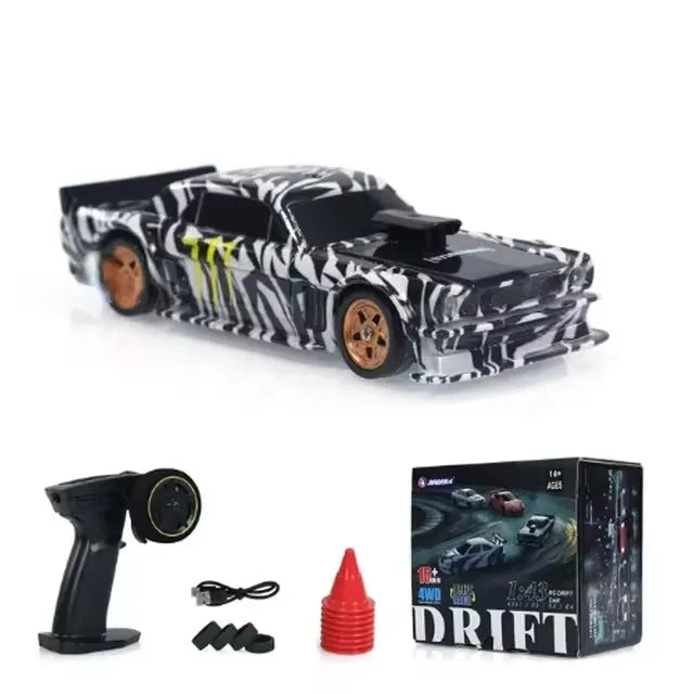 2.4G High-Speed Drift RC Car 1/43 4WD Mini GTR Racing Toy - Perfect Gift for Boys