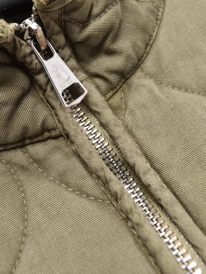 High Collar Quilted Coat – Retro Meets Modern