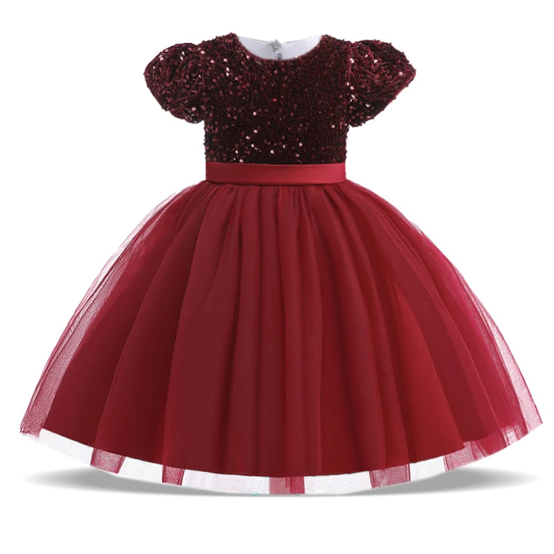 Princess Girls’ Sequined Bow Dress – Birthday