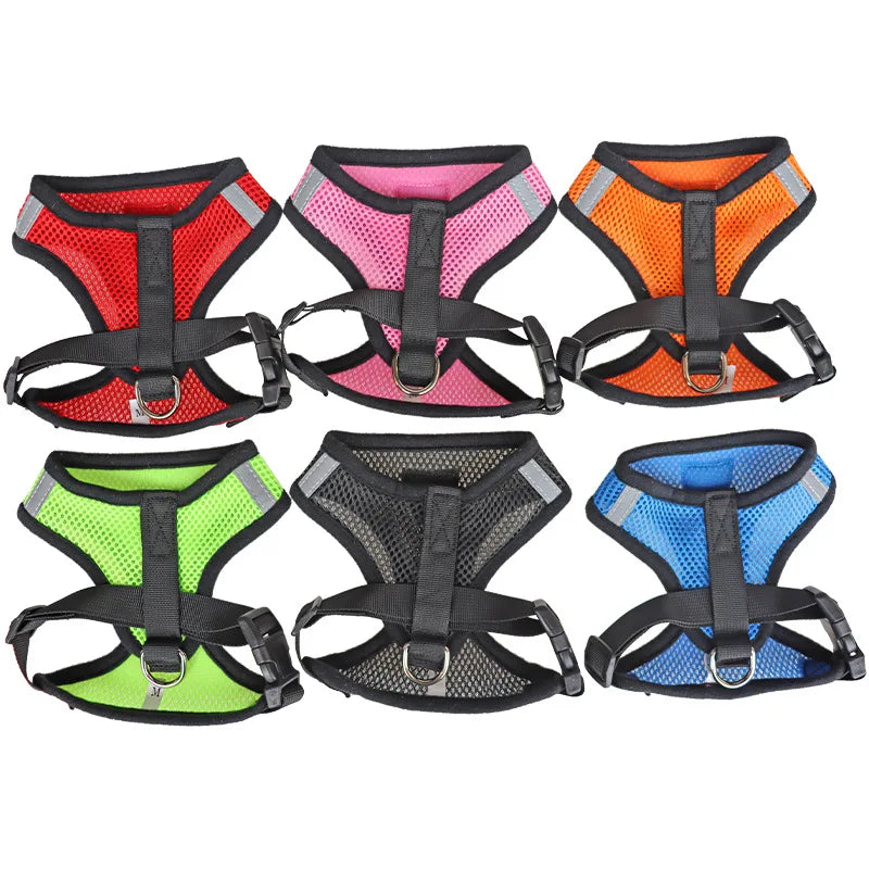 Comfort & Control: Adjustable Reflective Pet Harness with Leash