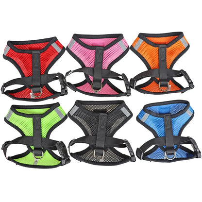 Comfort & Control: Adjustable Reflective Pet Harness with Leash